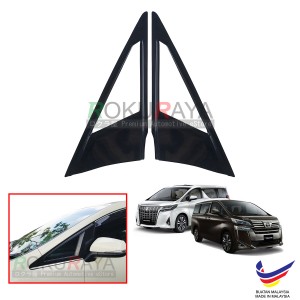 Toyota Alphard Vellfire AH30 (3rd Gen) 2016 Aerodynamic Front Triangle Side Window Mirror Cover (J's JS Racing Design)